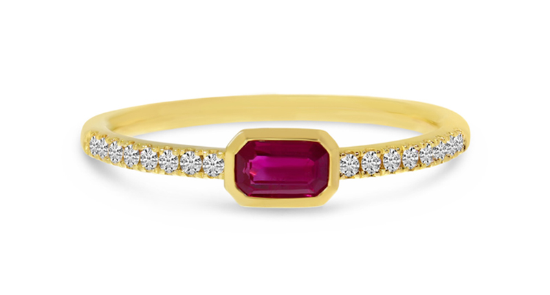 <a href="http://www.colormerchants.com" target="_blank" rel="noopener">Color Merchants</a> 14-karat yellow gold ruby and diamond ring ($999)