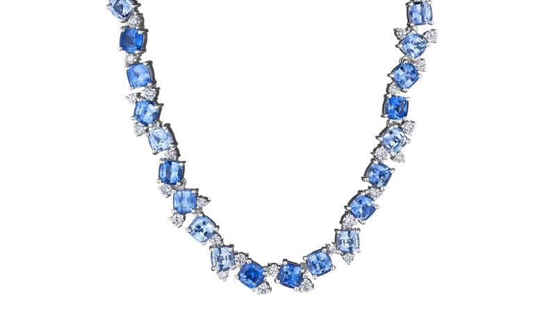 Penny Preville 18-karat white gold blue sapphire Confetti necklace