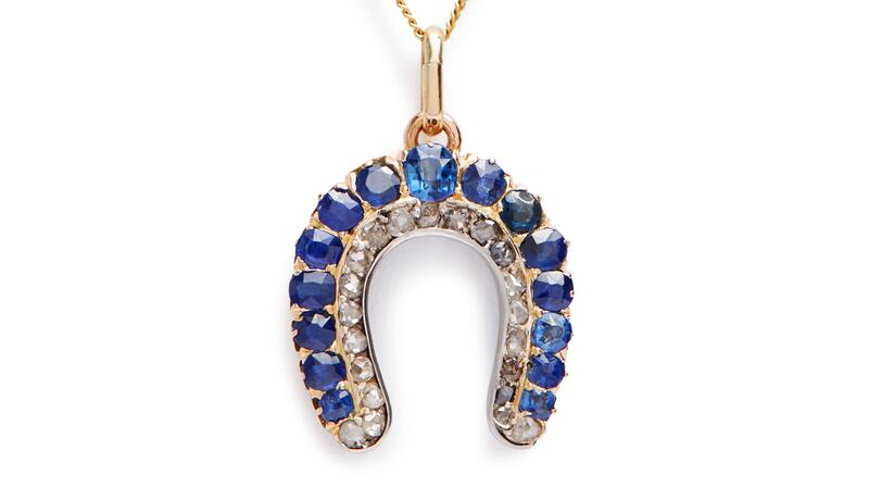 Turner and Tatler 1940s transitional cut diamond and step cut sapphire ring set in platinum