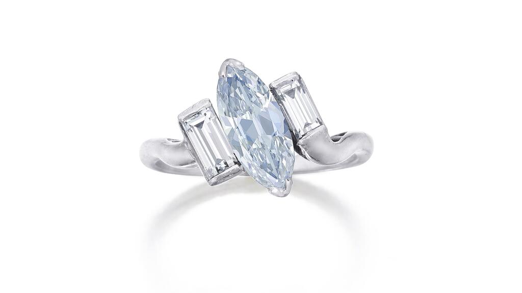 blue diamond ring