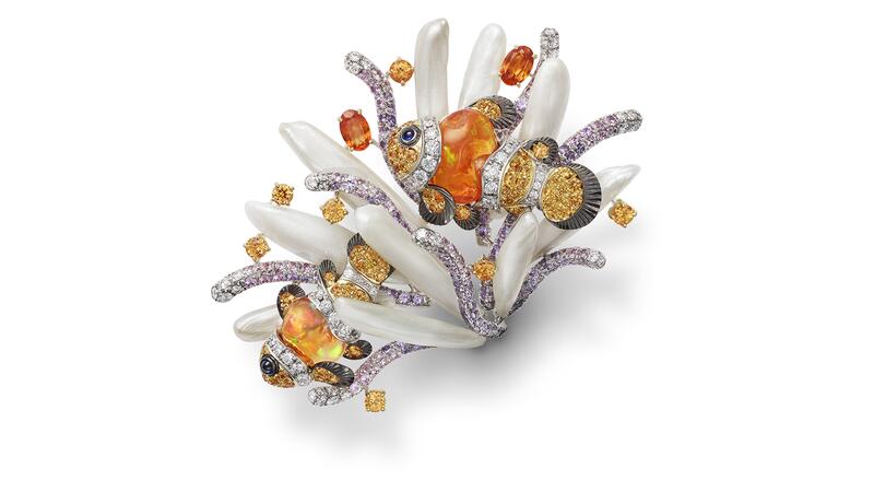 Mikimoto Praise to the Sea Clownfish and Sea Anemone Brooch