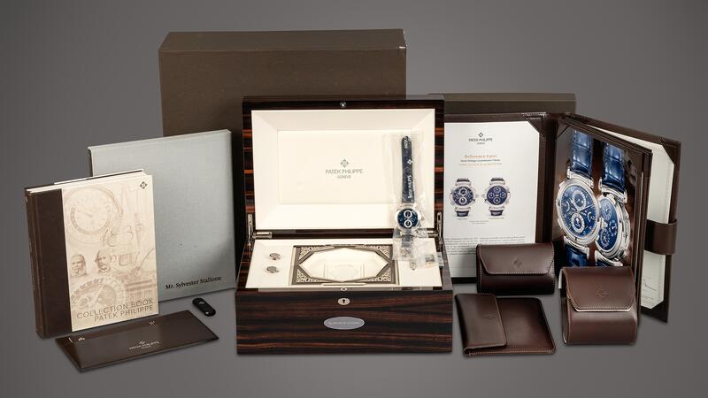 Sylvester Stallone Patek Philippe Reference 6300G-010 Grandmaster Chime presentation box accessories