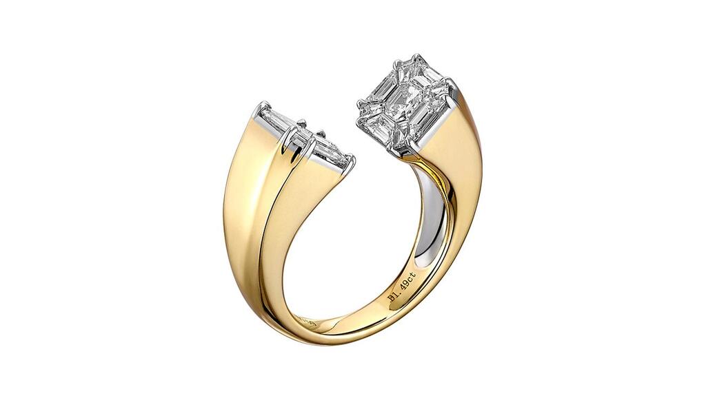 Yun Yun Sun toi et moi diamond Puzzle ring