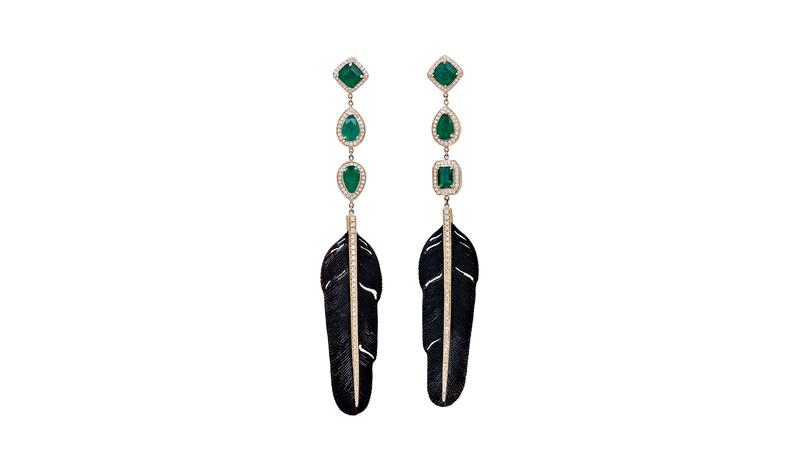Bone Feather Earrings