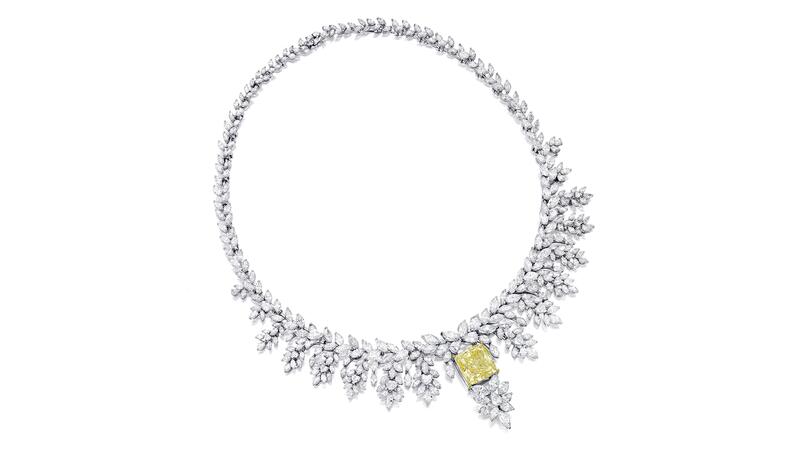 fancy yellow diamond necklace