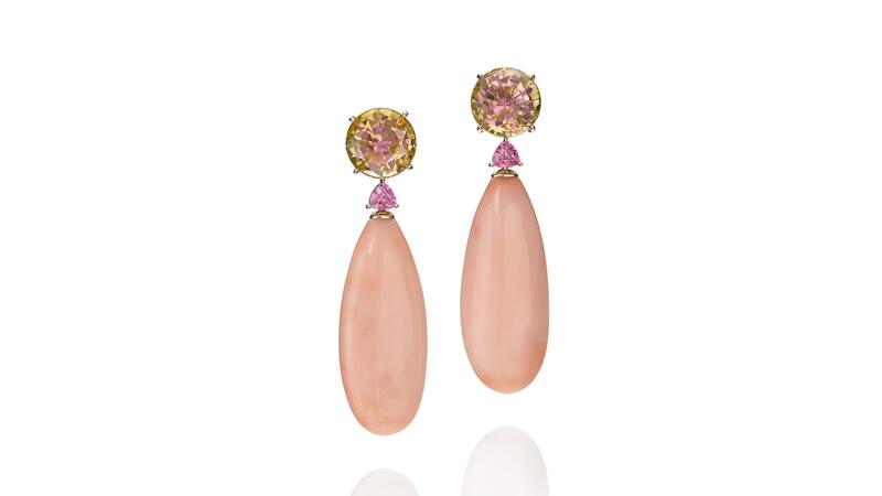 Assael angel skin coral earrings