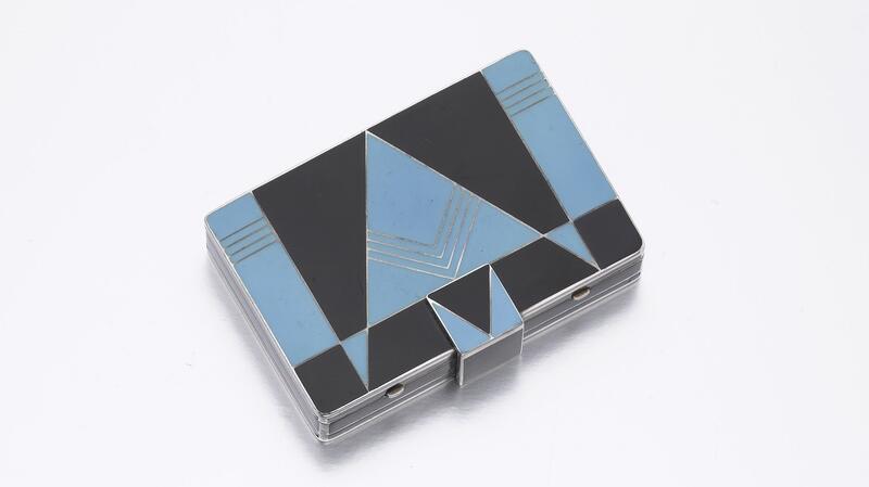 Phillips Geneva Gérard Sandoz enamel vanity case from the 1920s