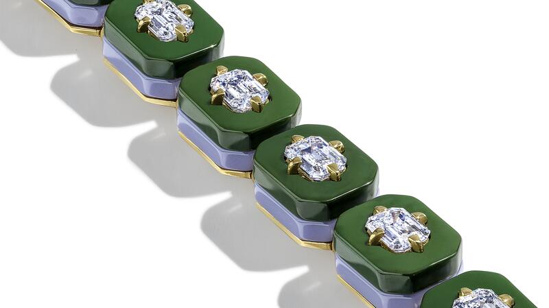 Minty Diamonds tennis bracelet