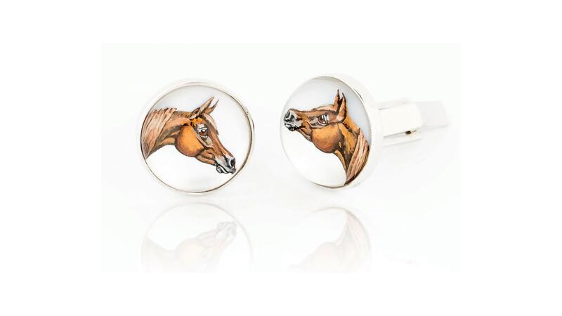 Karina Brez horse head cufflinks