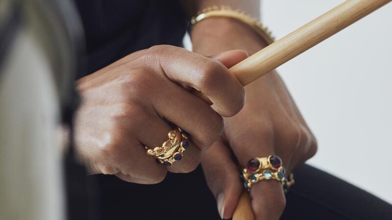 Jade Ruzzo jewelry Percussion collection