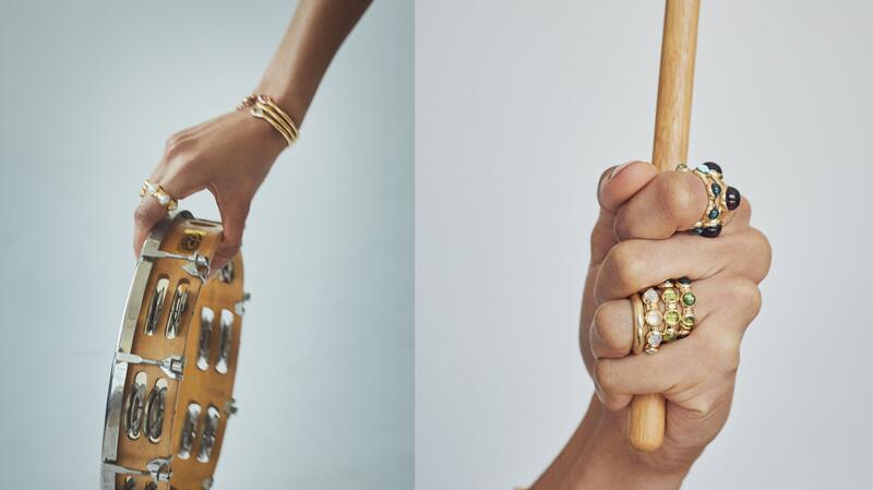 Jade Ruzzo jewelry Percussion collection