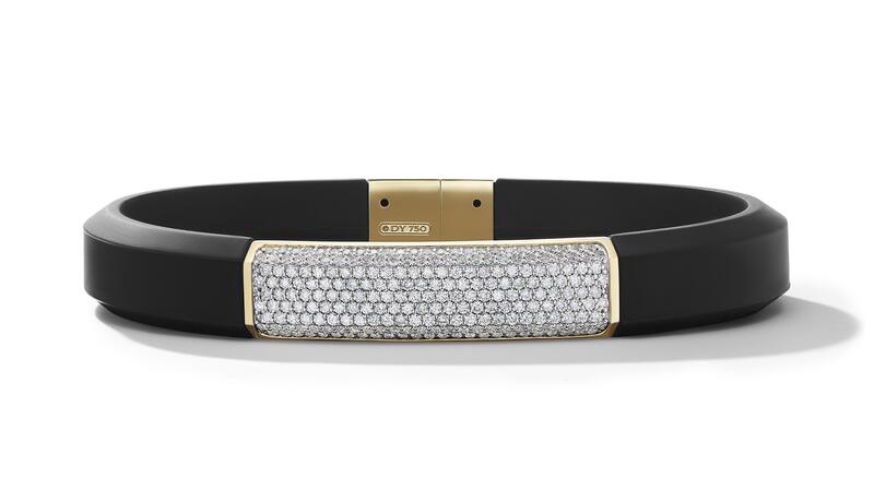 David Yurman Streamline ID black rubber bracelet