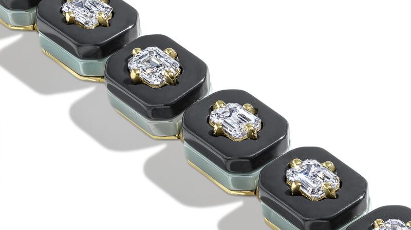 Minty Diamonds tennis bracelet