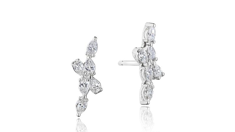 Tacori Stilla diamond and gold stud earrings