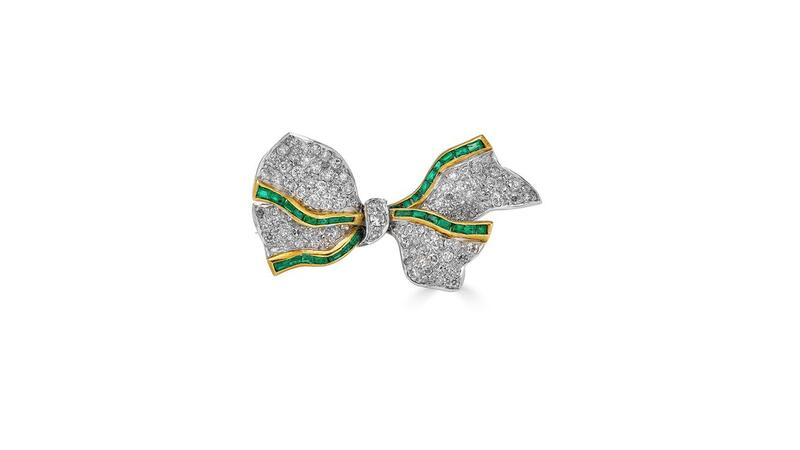 KIL NYC platinum bow brooch