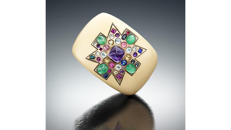 Gem-set and enamel Verdura for Chanel cuff