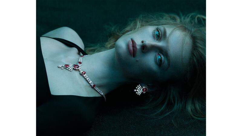 Graff Mozambique Ruby Necklace and Earrings